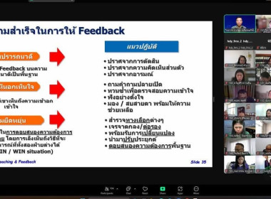 &quot;การเพิ่มทักษะการโค้ชให้แก่บุคลากร&quot; ผ่านระบบทางไกลออนไลน์ พารามิเตอร์รูปภาพ 9