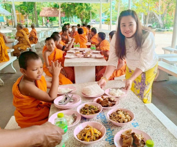 กิจกรรมเลี้ยงอาหารเพลสามเณรภาคฤดูร้อน ... พารามิเตอร์รูปภาพ 1